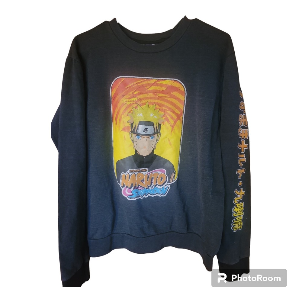 Y2K  Naruto Shippuden Men's Sweatshirt ‎ Anime Shonen Jump Size MD